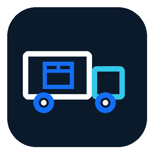Moving company website service icon