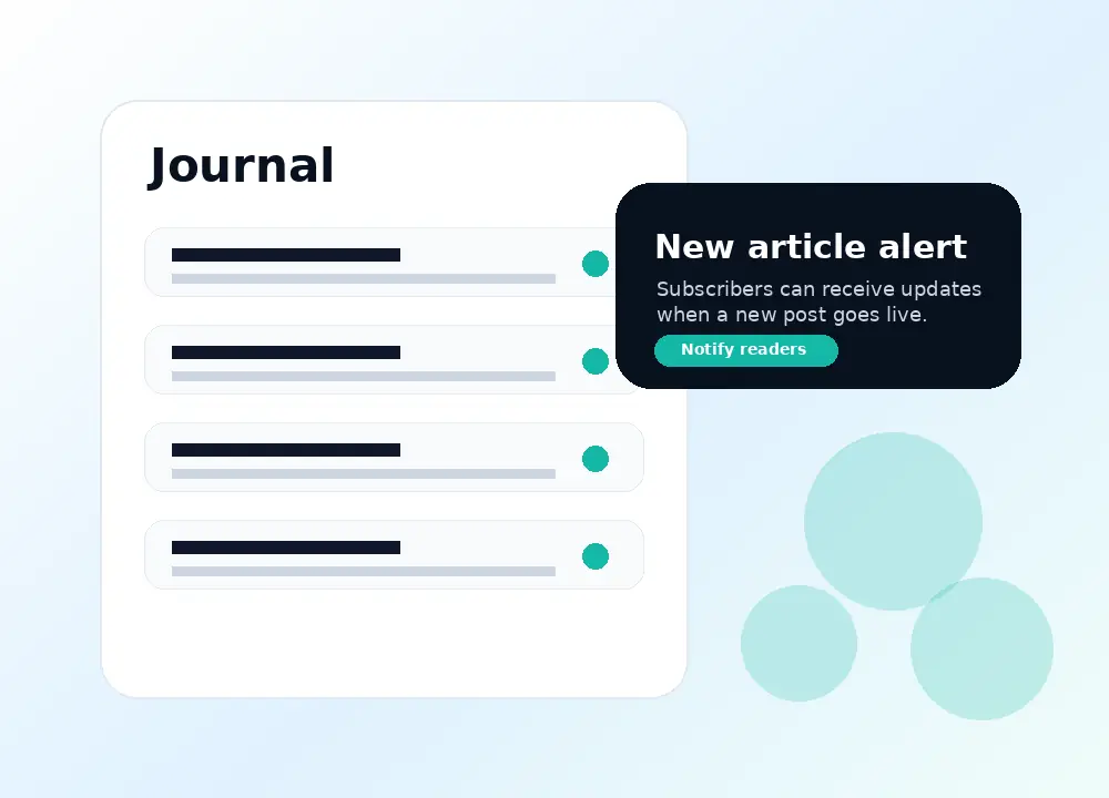 Orynlo article notification system