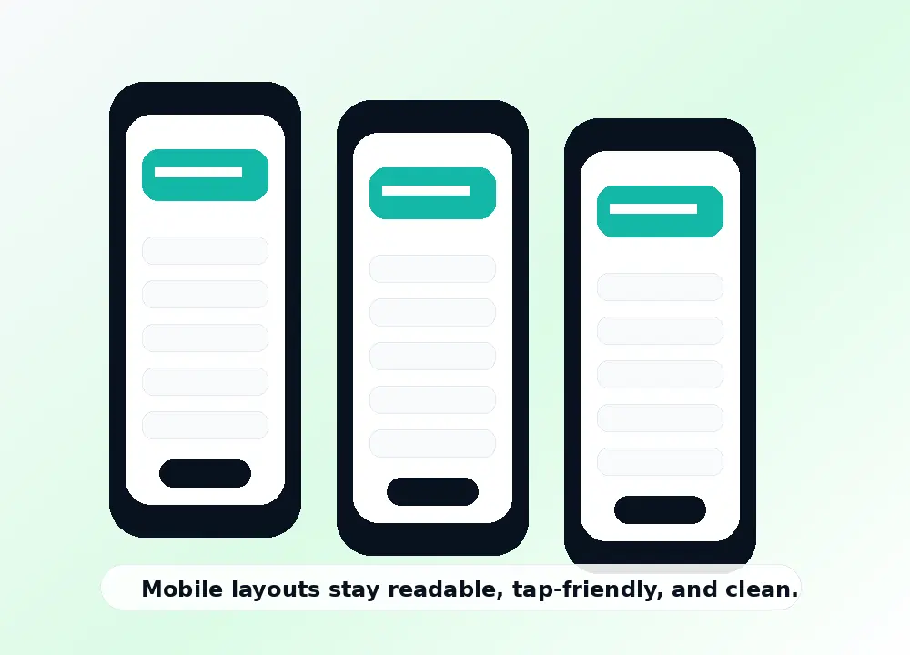 Mobile website experience visual by Orynlo