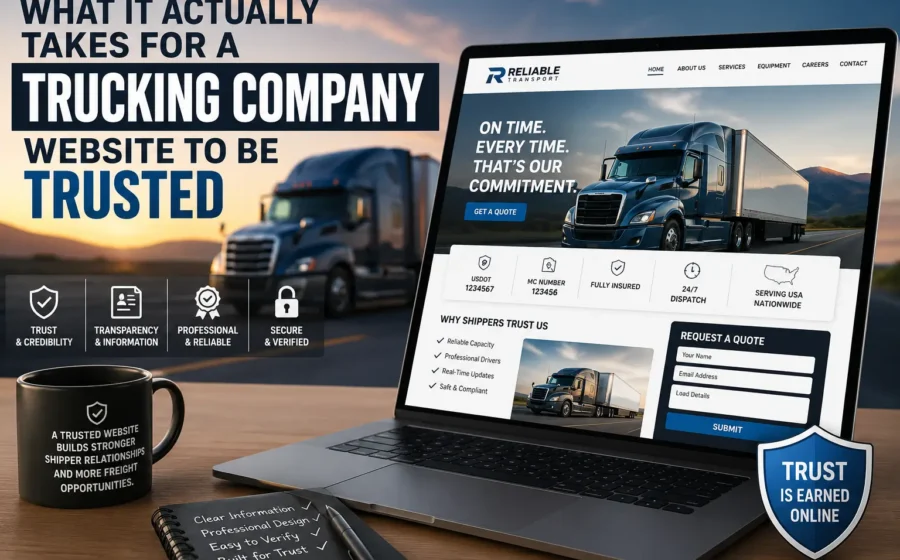 What makes a trucking company website trustworthy
